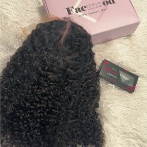 Black Curly Human Hair Wig